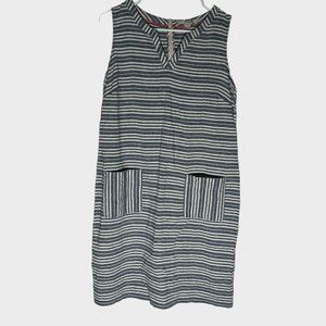 Boden Everyday Linen Shift Dress Stripes with Pockets Size 10L